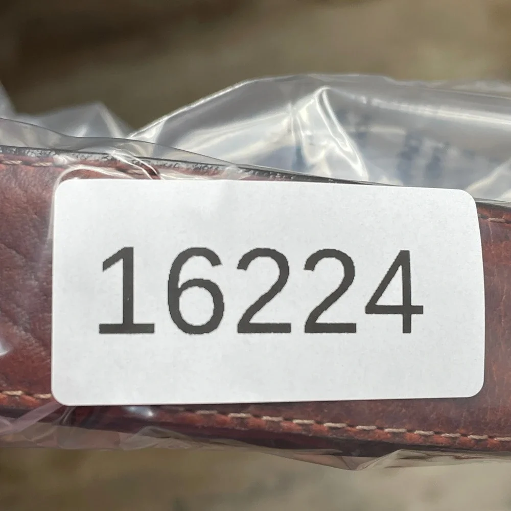 L.L. Bean Belt Mens 44 Brown Full Grain Leather Brass Buckle Made in USA 0FMH3